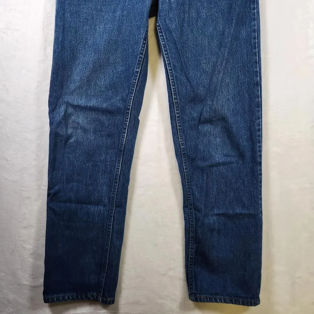 Levi's 505 Regular Fit Jeans Mens 34x32 Dark Wash Straight Leg Orange Tab‎